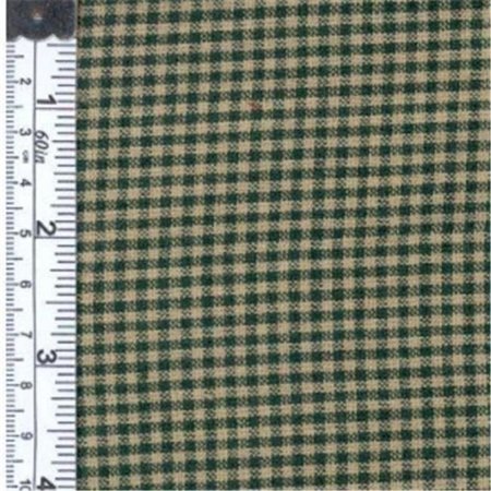 TEXTILE CREATIONS Textile Creations 125 Rustic Woven Fabric; 0.12 Check Green And Natural; 15 yd. 125